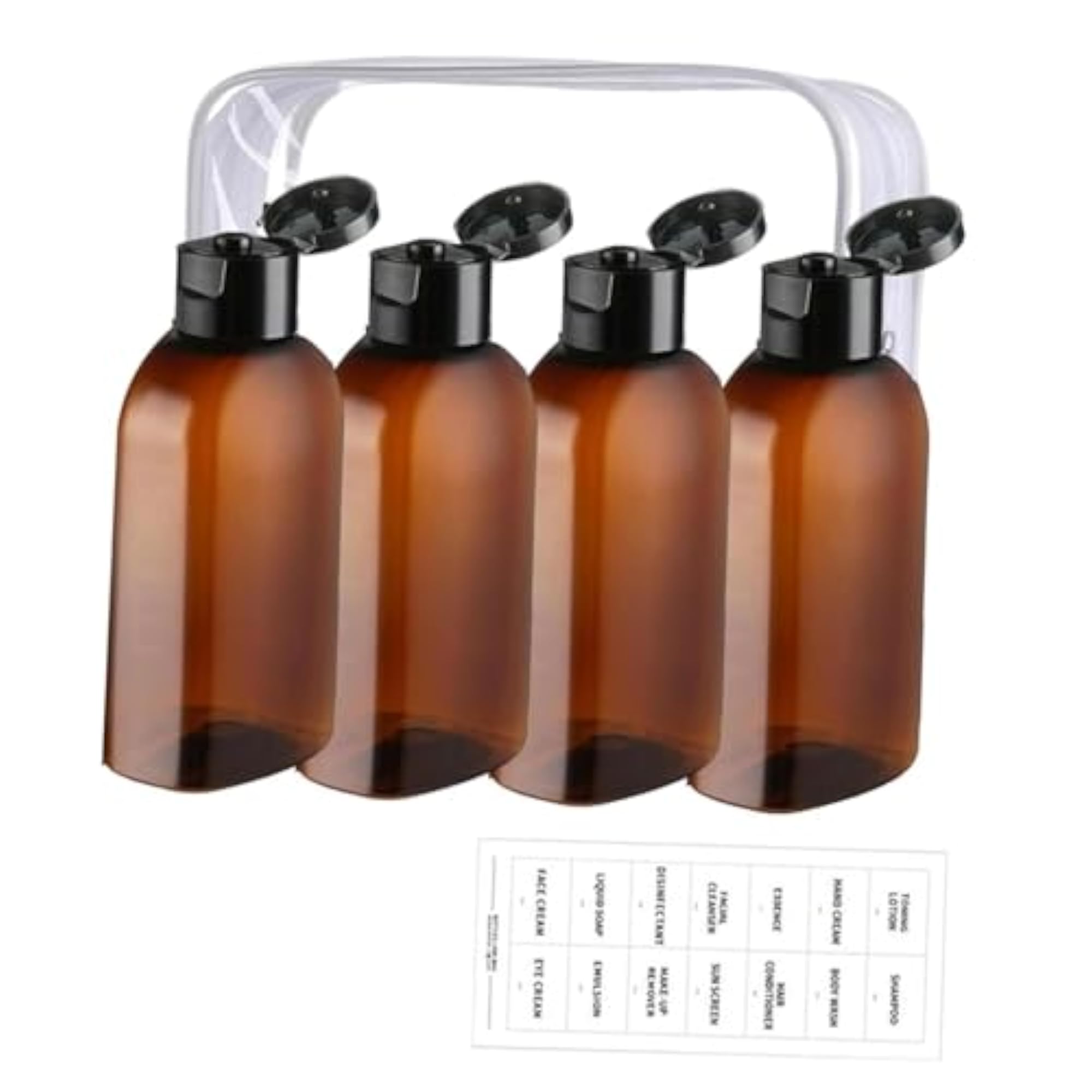 4Pcs Travel Toiletry Bottles for Hair Oil
